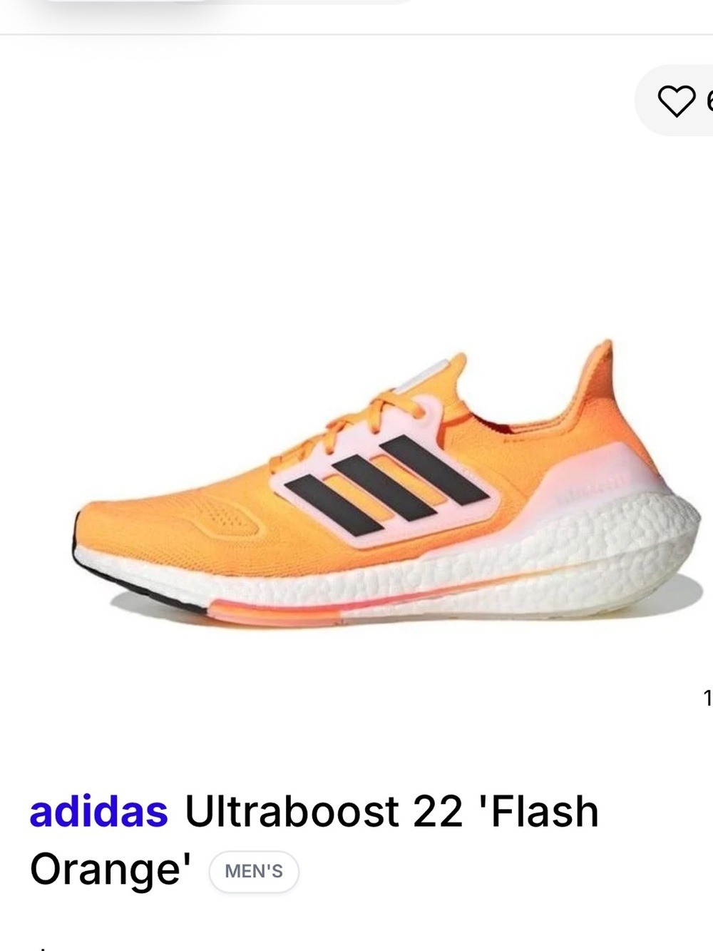 adidas Ultraboost Neon Orange with Pink and Black Accents
